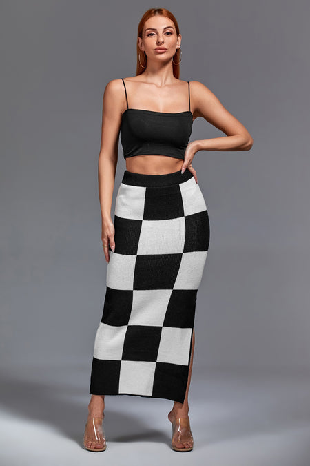Zebra Print Sweater Maxi Dress