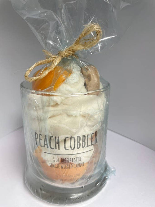 Peach Cobbler 8 0z Dessert Candle